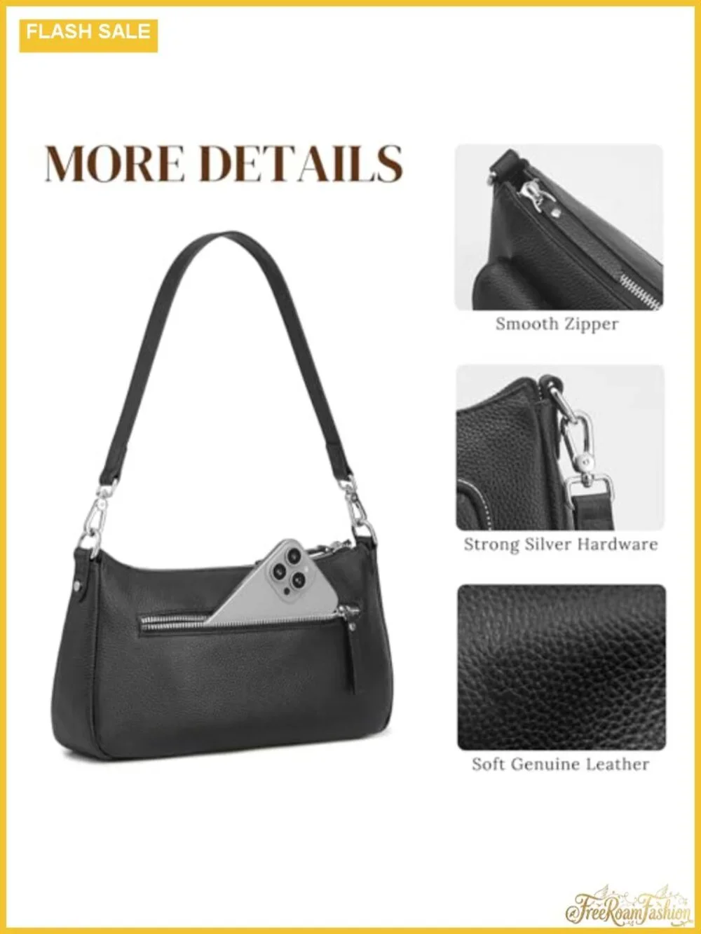Leather Hobo Bag for Women Crossbody Shoulder Purse Handbag